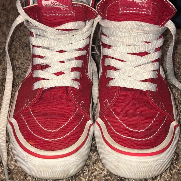 dark red vans high tops